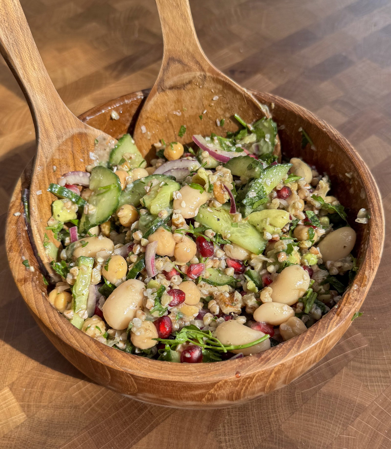 Buckwheat & Pomegranate Salad with Za'atar Dressing