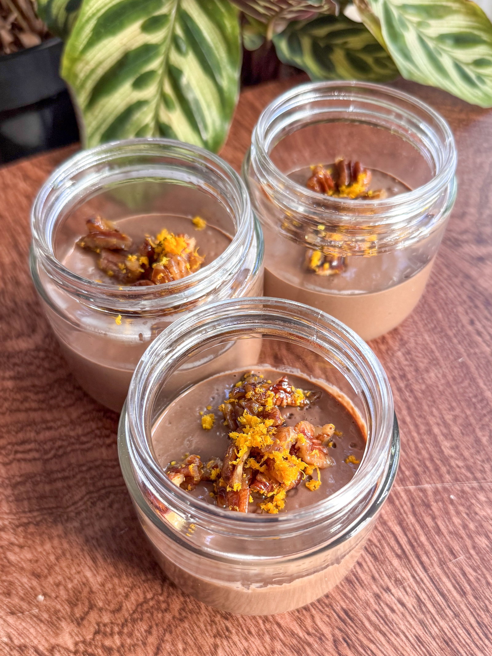 Dark Chocolate & Orange Mousse with Caramel Pecan Crunch