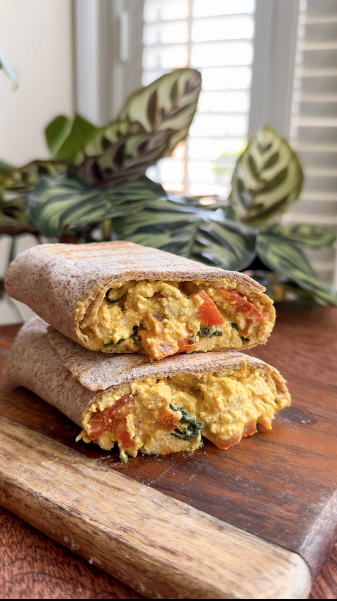 Harissa Tofu Scramble Wrap