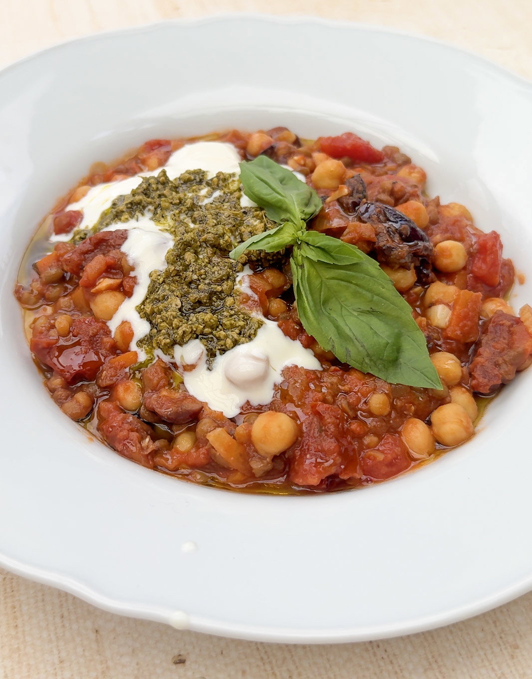 Italian Inspired Lentil & Chickpea Stew