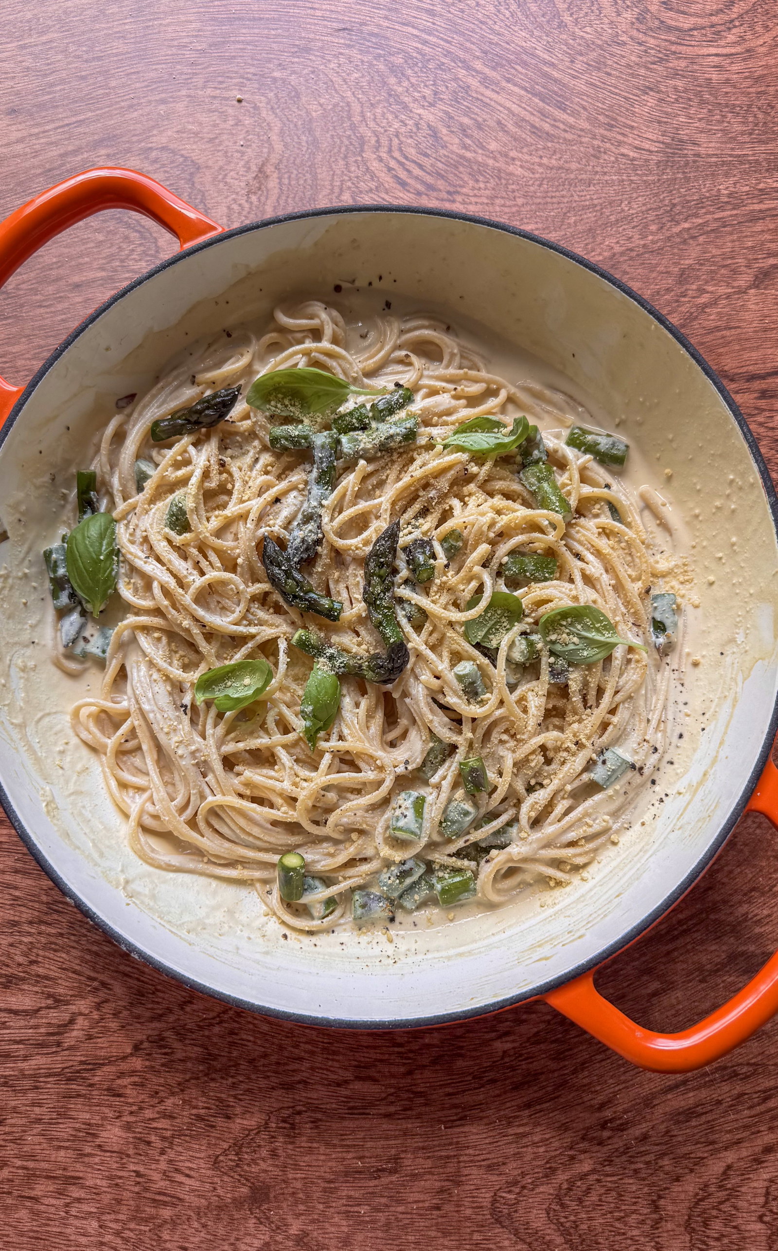 Lemon Ricotta Spaghetti with Asparagus