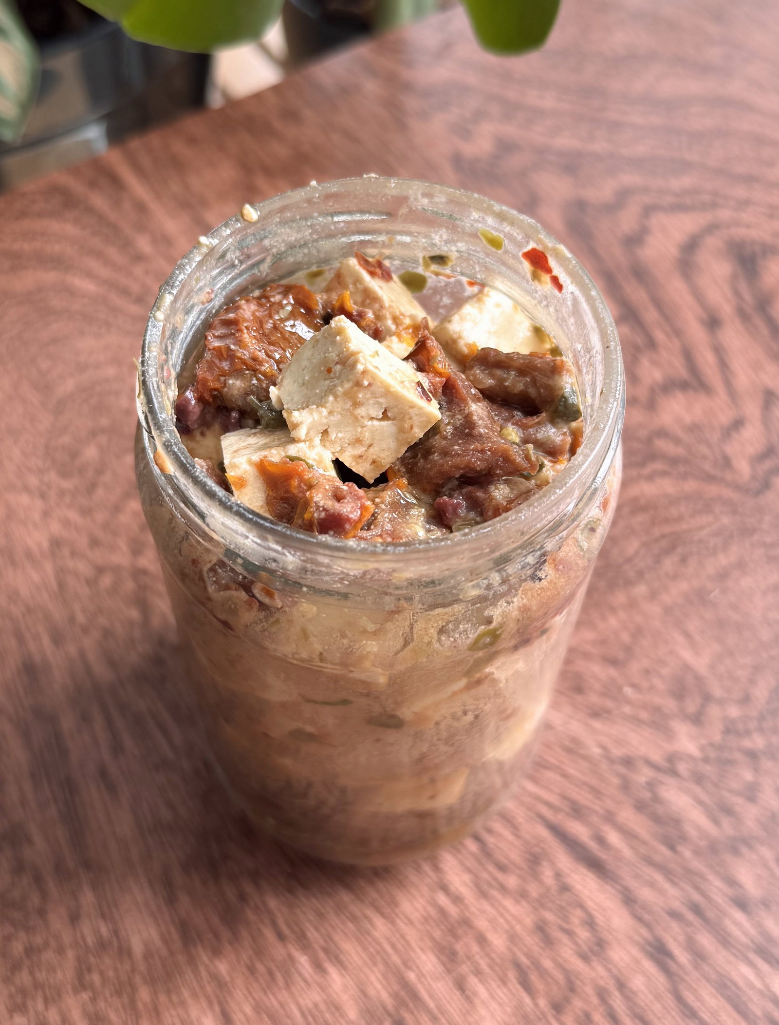 No Cook Spicy Mediterranean Tofu