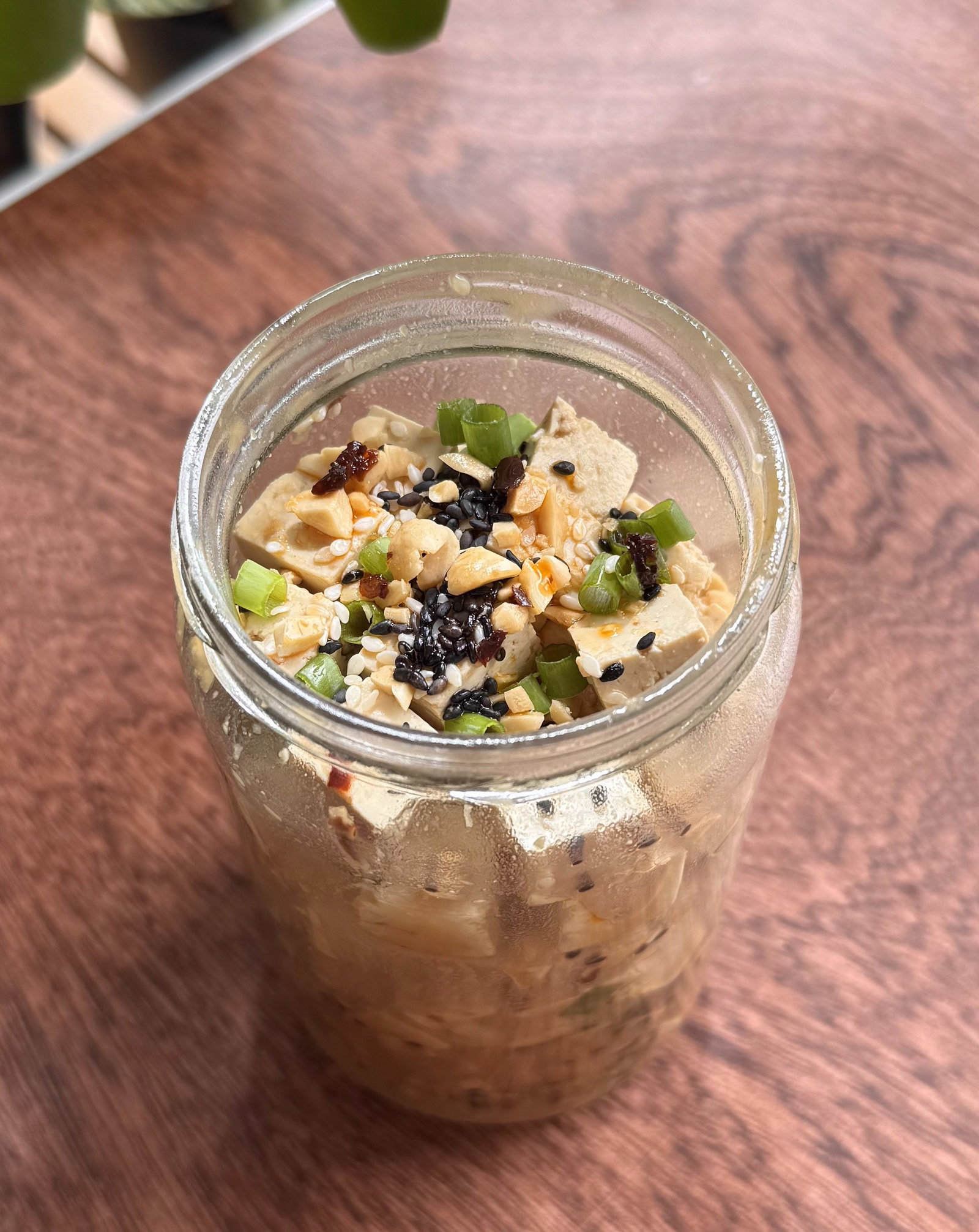 No Cook Spicy Peanut Tofu