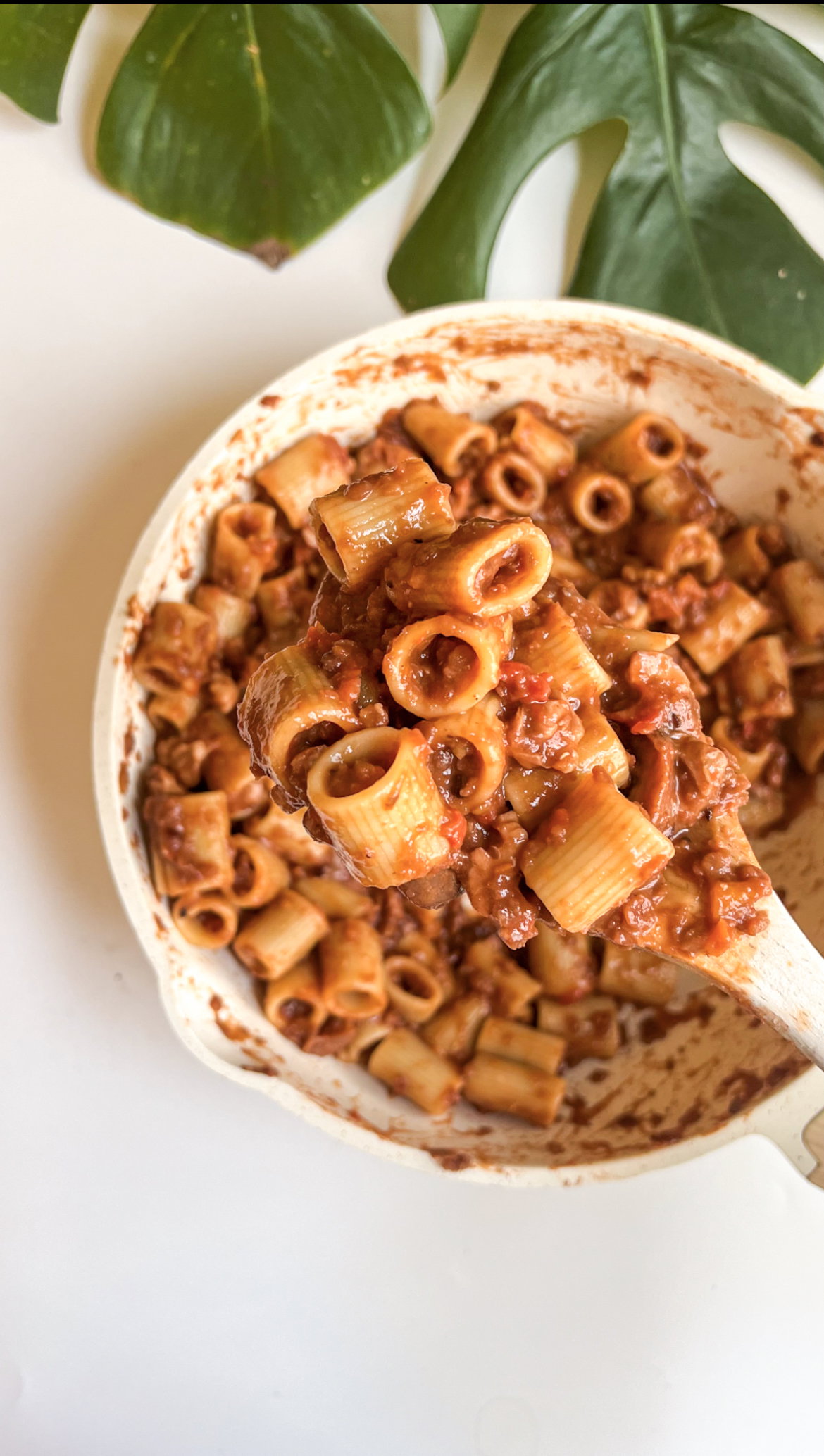 Walnut Lentil Bolognese Rigatoni