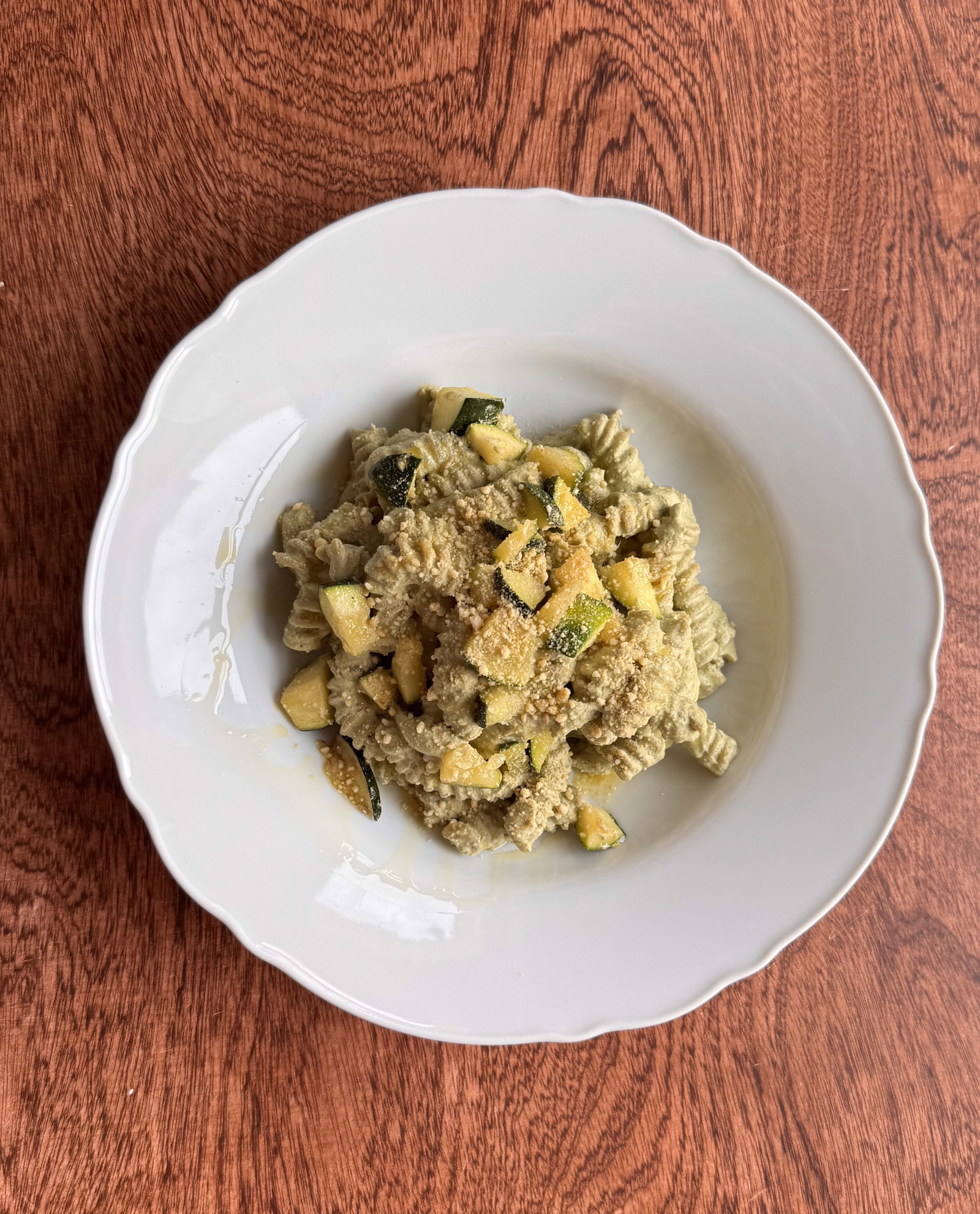 Silky Courgettes (Zucchini) Lemon Fusilli