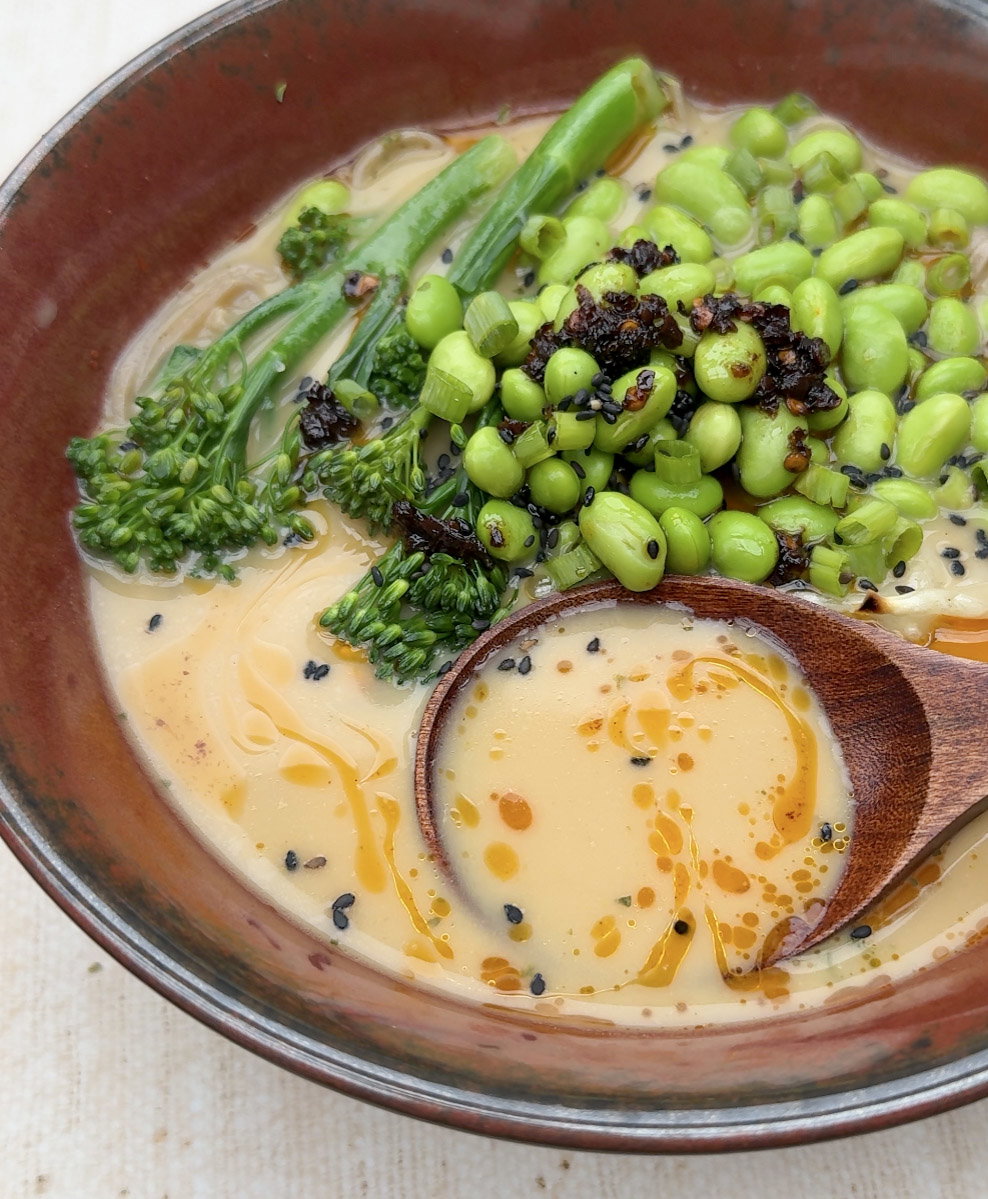 Speedy Peanut Miso Noodle Bowl