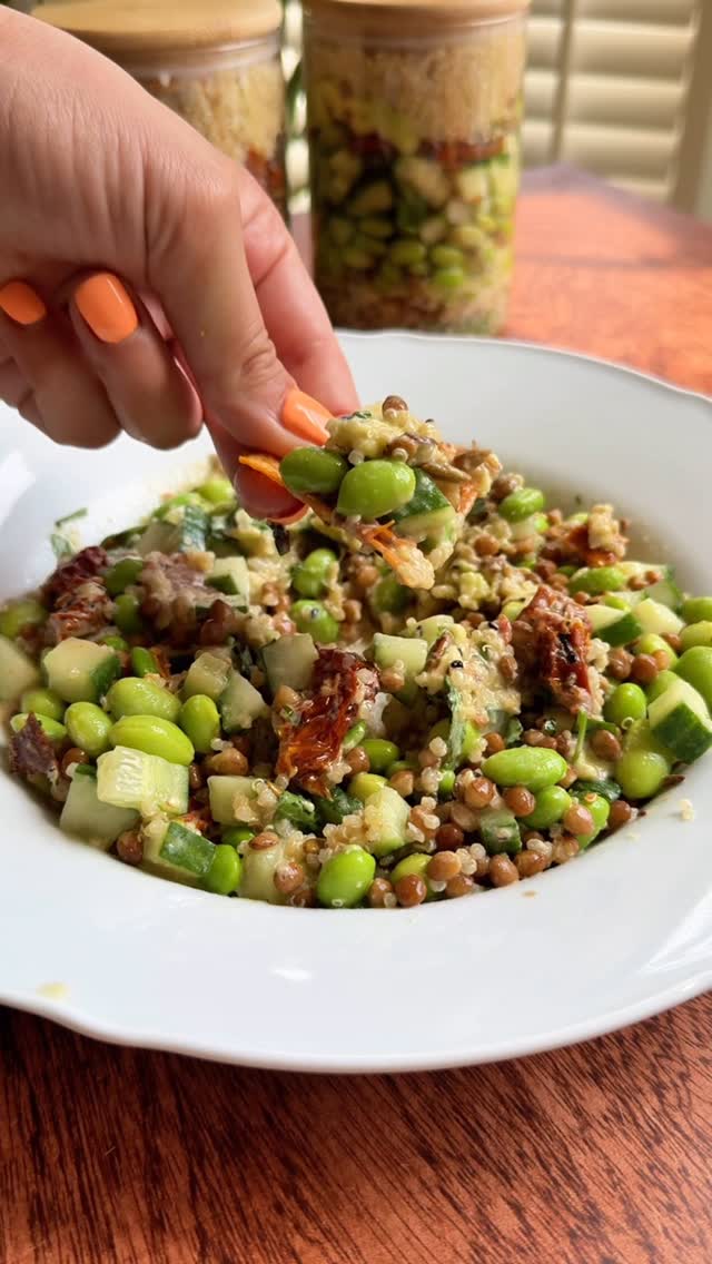 Sundried Tomatoes & Lentil Salad Jars